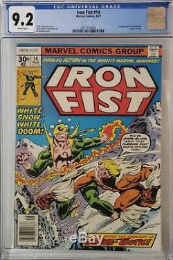Iron Fist #14 Cgc 9.2 1st Sabretooth White Pages