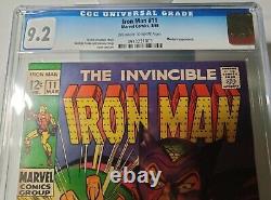 Iron Man # 11 Marvel Comics, 3/1969 CGC 9.2 Off-White/White Pages
