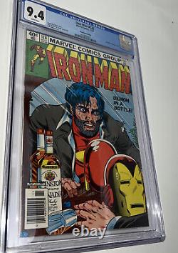 Iron Man #128 CGC 9.4 NEWSSTAND White Pages Demon in a Bottle Marvel Comics 1979