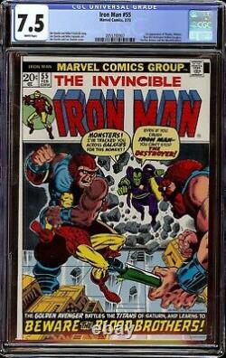 Iron Man # 55 CGC 7.5 White (Marvel 1973) 1st full appearance of Thanos