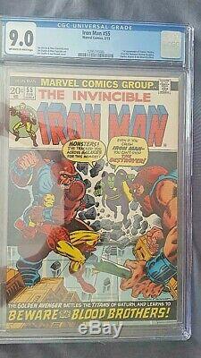 Iron Man 55 CGC 9.0 OWithWhite Pages 1st Thanos And Drax 1973 KEY ISSUE