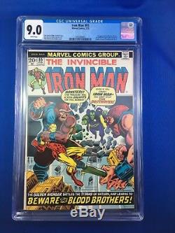 Iron Man #55 CGC 9.0 White Pages (Feb 1973, Marvel) 1st THANOS! 1st DRAX