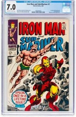 Iron Man and Sub-Mariner #1 (Marvel, 1968) CGC FN/VF 7.0 Off-white to white page