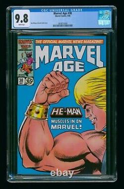 MARVEL AGE #38 (1986) CGC 9.8 1st APPEARANCE HE-MAN IN MARVEL WHITE PAGES