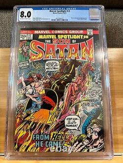 MARVEL SPOTLIGHT 12 1st Appearance SON OF SATAN CGC 8.0 OW-WHITE PAGES! 