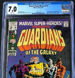 MARVEL SUPER-HEROES #18 (1969) CGC 7.0 White 1ST GUARDIANS of the GALAXY