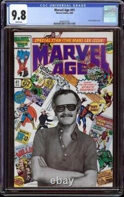 Marvel Age # 41 CGC 9.8 White (Marvel, 1986) Classic Stan Lee photo cover