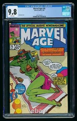 Marvel Age #76 (1989) Cgc 9.8 She-hulk Bikini White Pages