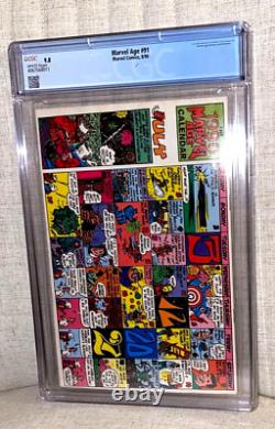 Marvel Age #91, CGC 9.8, White Pages