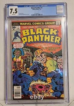Marvel Black Panther Issue1 White Pages Solo Appearance CGC Grade 7.5 Jack Kirby