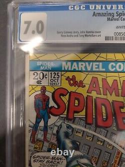 Marvel Comics Amazing Spider-Man #125 10/73 CGC 7.0 WHITE Origin of the Man-Wolf