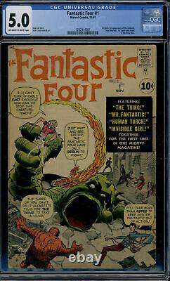 Marvel Comics Fantastic Four #1 CGC 5.0 Off White to White Pages