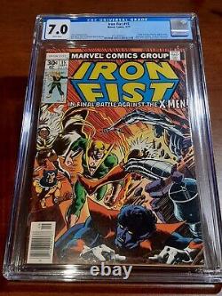 Marvel Comics Iron Fist #15 1977 CGC 7.0 WHITE PAGES vs. X-Men Last Issue Key