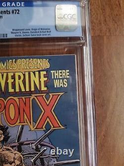 Marvel Comics Presents #72 CGC 9.8 White Pgs Wolverine Weapon X Windsor Smith