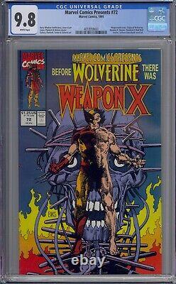 Marvel Comics Presents #72 Cgc 9.8 Wolverine Origin Weapon X White Pages 9001