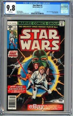 Marvel Comics STAR WARS #1 CGC 9.8 WHITE PAGES NM/MT 1977 1st Print