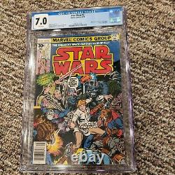Marvel Comics Star Wars Issue #2 Cgc 7.0 White Pages Newsstand Copy 1977