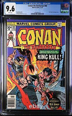 Marvel Conan The Barbarian #68 Cgc 9.6 Near Mint+ White 11/76 Red Sonja Kull