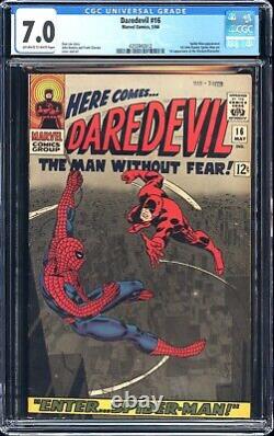 Marvel Daredevil #16 CGC 7.0 OW to White Pages 1966 First Romita Spider-Man