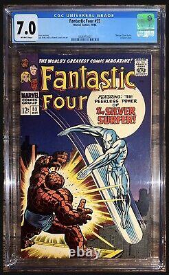 Marvel Fantastic Four #55 CGC 7.0 Off-White Pages 1966 Classic Cover