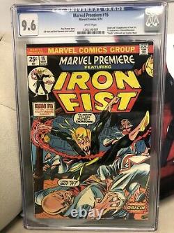 Marvel Premiere #15 CGC 9.6 1974 WHITE 1st app. And origin Iron Fist