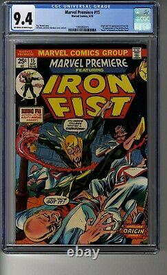 Marvel Premiere (1972) # 15 CCG 9.4 OWithWhite Pg- First Appearance of Iron Fist