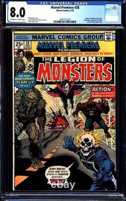 Marvel Premiere #28 (1976) CGC 8.0 - O/w to white pages 1st Legion of Monsters