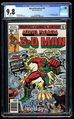 Marvel Premiere #35 CGC NM/M 9.8 White Pages 1st 3-D Man Jack Kirby Art