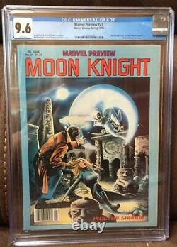 Marvel Preview #21 CGC 9.6 WHITE PGS Moon Knight pre-dates #1 SIENKIEWICZ