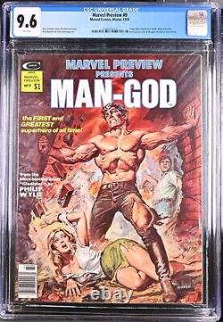 Marvel Preview #9 Cgc 9.6 White Pages & New Slab! Origin Of Man-god & Star Hawk