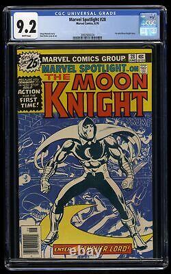 Marvel Spotlight #28 CGC NM- 9.2 White Pages 1st Solo Moon Knight! Marvel 1976
