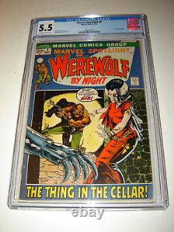 Marvel Spotlight #3 CGC 5.5 White Pages 2nd App Werewolf By Night