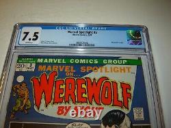 Marvel Spotlight #3 CGC 7.5 White Pages 2nd App Werewolf By Night
