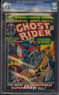 Marvel Spotlight #5 Cgc 7.5 1st Ghost Rider Johnny Blaze White Pages