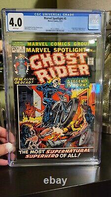 Marvel Spotlight on Ghostrider Key 1st Appearance #5 CGC 4.0 White Pages 1972