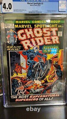 Marvel Spotlight on Ghostrider Key 1st Appearance #5 CGC 4.0 White Pages 1972