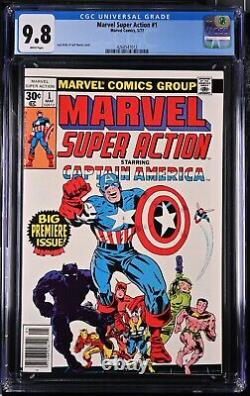 Marvel Super Action #1 Cgc 9.8 White Pages Jack Kirby Cover Marvel (1977)
