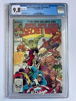Marvel Super-Heroes Secret Wars #1 CGC 9.8 White Pages X-Men Spider-Man Comics