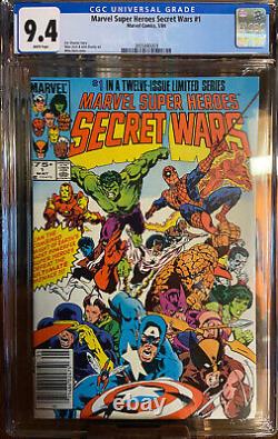 Marvel Super Heroes Secret Wars 1 Newsstand Edition Cgc 9.4 White Pages