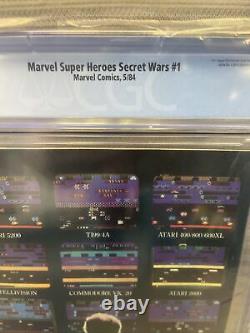 Marvel Super Heroes Secret Wars 1 cgc 9.6 Hulk Spiderman Wolverine WHITE pg 1984