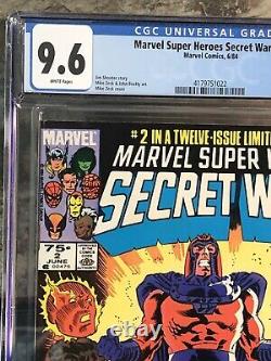Marvel Super Heroes Secret Wars #2 CGC 9.6 NM+ Newsstand Variant WHITE PAGES
