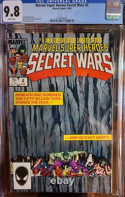 Marvel Super Heroes Secret Wars 4 Classic Cover Cgc 9.8 White Pages