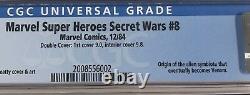 Marvel Super Heroes Secret Wars 8 Cgc 9.8 DOUBLE COVER White Pages RARE Origin
