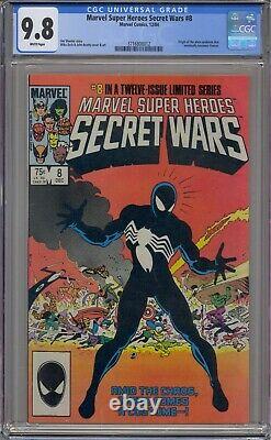 Marvel Super Heroes Secret Wars #8 Cgc 9.8 Origin Symbiote White Pages 0012