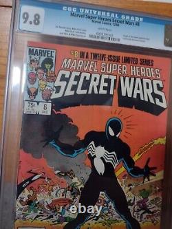 Marvel Super Heroes Secret Wars #8 Cgc 9.8 White Pages Symbiote Origin Venom 84