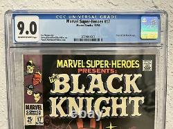 Marvel Super-heroes #17 Cgc 9.0 Ow-white Pages Black Knight Origin Dane Whitman