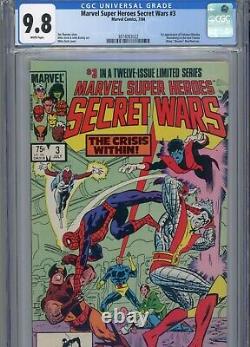 Marvel Superheroes Secret Wars #3 Mt 9.8 Cgc White Pages 1st Volcano New Titania
