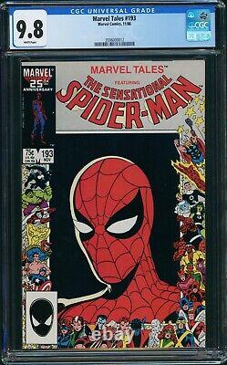 Marvel Tales #193 (1986) CGC 9.8 White RARE 25th Anniversary Frame cover
