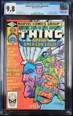 Marvel Two- In- One Annual #6 CGC 9.8 White Pages Origin and 1st American Eagle