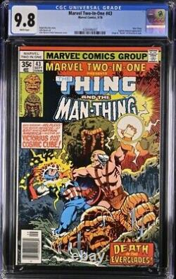 Marvel Two-in-one #43 Cgc 9.8 Thing Man-thing Captain America White Pages